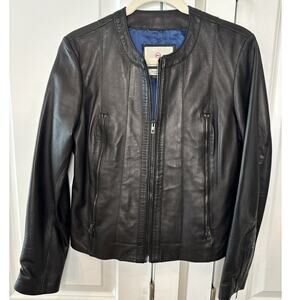 ADRIANO GOLDSCHMIED AG Black Leather Moto Biker Jacket | Medium